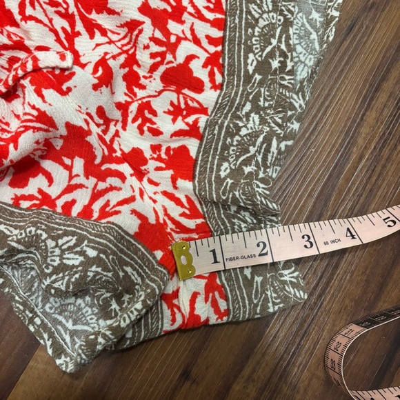 Free People Women’s Small Resort Gardenia Red White Boho Tropical Beachy Romper - Picture 9 of 9